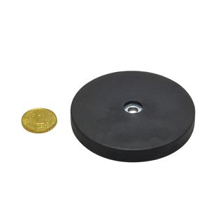 Rubber-coated magnets with cylinder bore 66 mm