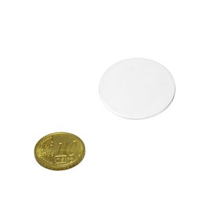 Metal discs white, self-adhesive 30 mm