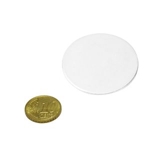Metal discs white, self-adhesive 40 mm