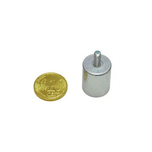 AlNiCo deep pot magnets with thread 16 mm
