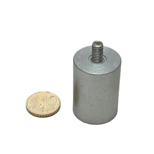 AlNiCo deep pot magnets with thread 25 mm
