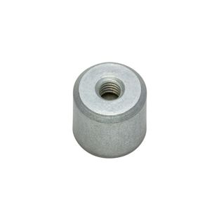 AlNiCo deep pot magnets with internal thread 17 mm | silver 