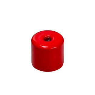 AlNiCo deep pot magnets with internal thread 21 mm | red 