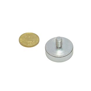 Neodymium pot magnets with thread 25 mm | M6x10 mm 