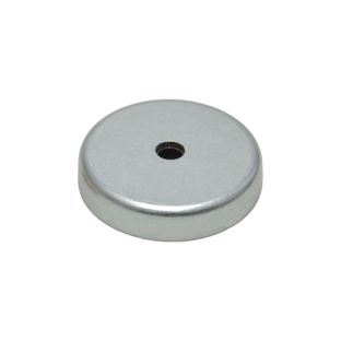 Ferrite pot magnets with bore and counterbore 40 mm | ferrite|steel 