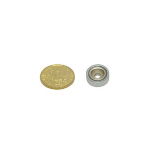 Pot magnet with countersunk borehole, neodymium 13 mm | 4,1 kg | null