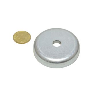 Pot magnet with countersunk borehole, neodymium 47 mm | 75,6 kg | null