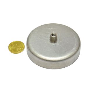 Feritové hrncové magnety se závitovým pouzdrem 63 mm | 22 mm | Ferit|Ušlechtilá ocel 