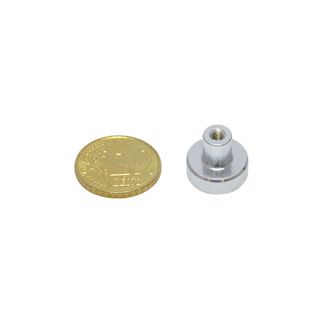 Pot magnet with screw socket, neodymium 13 mm | null