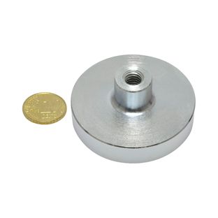 Pot magnet with screw socket, neodymium 50 mm | null