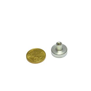 SmCo pot magnets with socket screw 16 mm