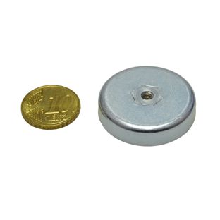 Ferrite pot magnets with internal thread 32 mm | M4  | 7 mm