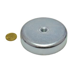 Feritové hrncové magnety s vnitřním závitem 80 mm | M10  | 18 mm