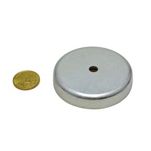 Ferrite pot magnets with cylinder bore 57 mm | ferrite|steel 
