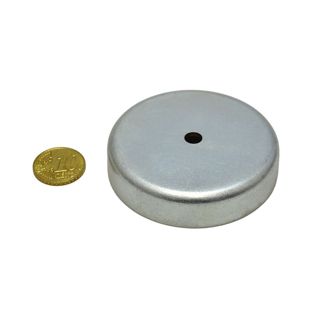 Ferrite pot magnets with cylinder bore 63 mm | ferrite|steel 