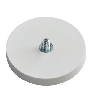 Rubber-coated magnets with thread 43 mm | null | M4x6 mm
