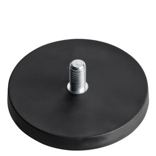 Pogumované magnety se závitem černá  | 66 mm | M8x15 mm 