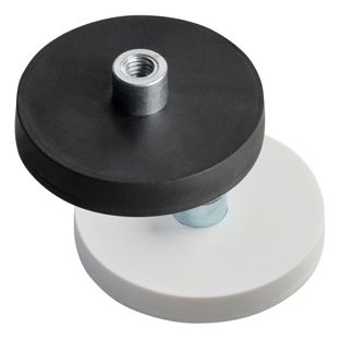 Rubber-coated magnets with socket screw 