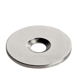 Metal disc with bore and counterbore 23 mm