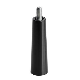 Plastic handle with threaded pin, black M4x8 mm 
