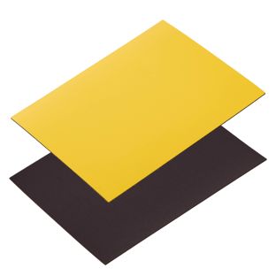 Writable magnetic labels 80 x 100 mm  | yellow 