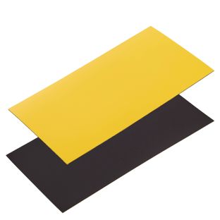 Writable magnetic labels 80 x 150 mm  | yellow 