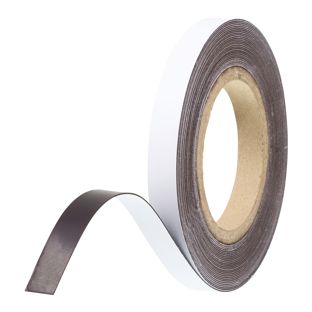 Coloured magnetic tape 15 mm | white  | 10 m | 0.85 mm