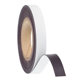 Coloured magnetic tape 20 mm | white  | 10 m | 0.85 mm