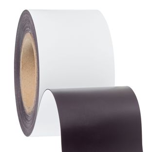Coloured magnetic tape 80 mm | white  | 10 m | 0.85 mm