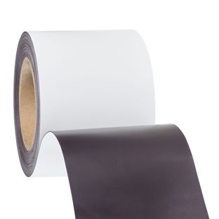 Coloured magnetic tape 100 mm | white  | 10 m | 0.85 mm