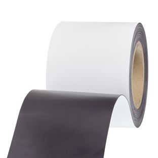Coloured magnetic tape 100 mm | white  | 10 m | 0.85 mm