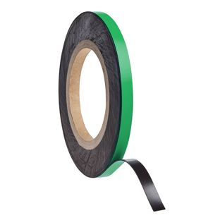 Coloured magnetic tape 10 mm | green  | 10 m | 0.85 mm