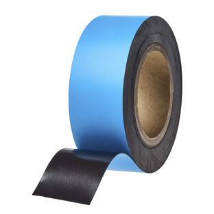 Coloured magnetic tape 50 mm | light blue | 10 m | 0,85 mm