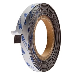 Neodymium magnetic tape, self-adhesive, extra strong 15 mm | 0.5 mm | 100 g/cm² | 10 m