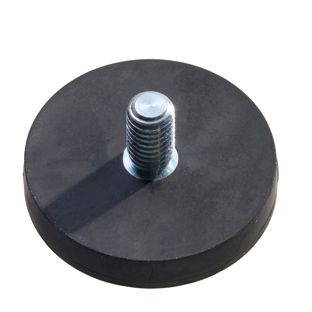 Pogumované magnety se závitem černá  | 31 mm | M6x11 mm 