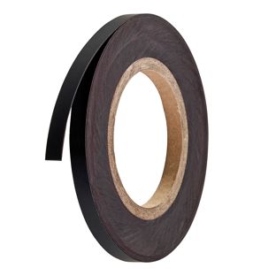 Coloured magnetic tape 10 mm | black  | 10 m | 0.85 mm