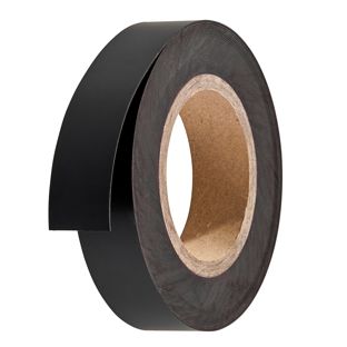 Coloured magnetic tape 30 mm | black | 10 m | 0,85 mm