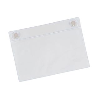 Magnetic pockets for A5, with 2 neodymium magnets, long edge open, transparent 