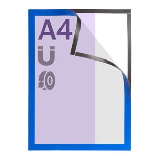 Magnetic frames A4, self-adhesive blue  | completely self-adhesive 