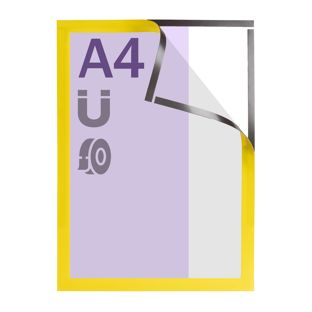 Magnetic frames A4, self-adhesive yellow  | completely self-adhesive 