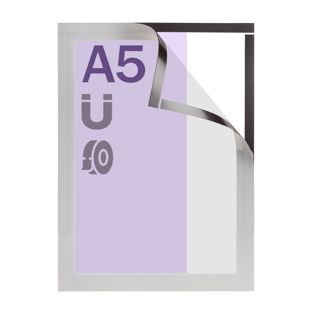 Magnetic frames A5, self-adhesive silver  | completely self-adhesive 