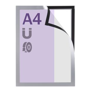 Magnetic frames A4, self-adhesive silver  | adhesive on edges (best price) 