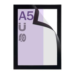 Magnetic frames A5, self-adhesive black  | adhesive on edges (best price) 