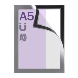 Magnetic frames A5, self-adhesive silver  | adhesive on edges (best price) 