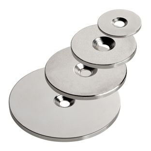Metal disc with bore and counterbore 