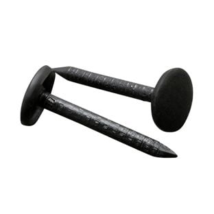 Patternbook nails, 25 mm, flat head, black painted 