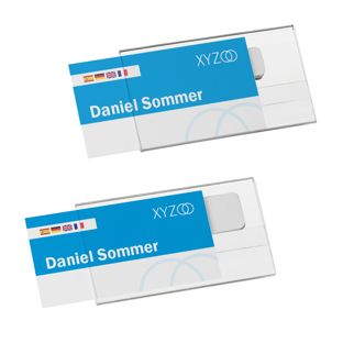 Name badges Acryl CLEAR, magnetic 