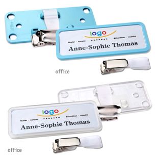 Name badges office quick-print Hanger clip 