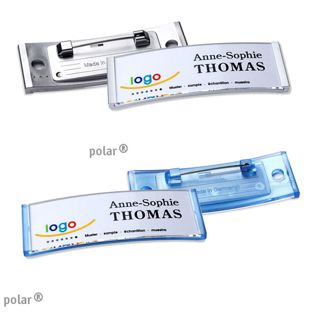 Name badges polar® quick-print stainless steel pin 