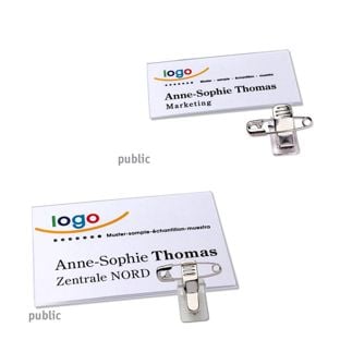 Name badges with clamp public 